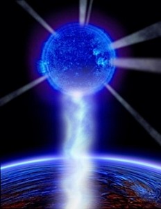 Blue orb of healing for pollution and radiation